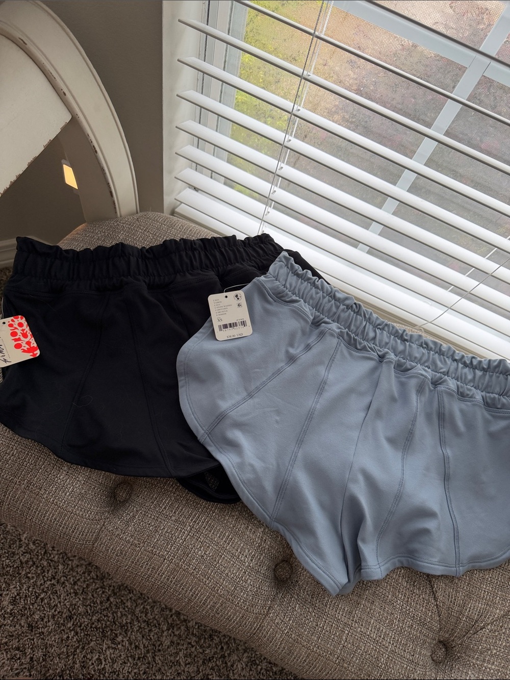 FP Movement by Free People Athletic Shorts in Black and Light Blue - Picture 2 of 4